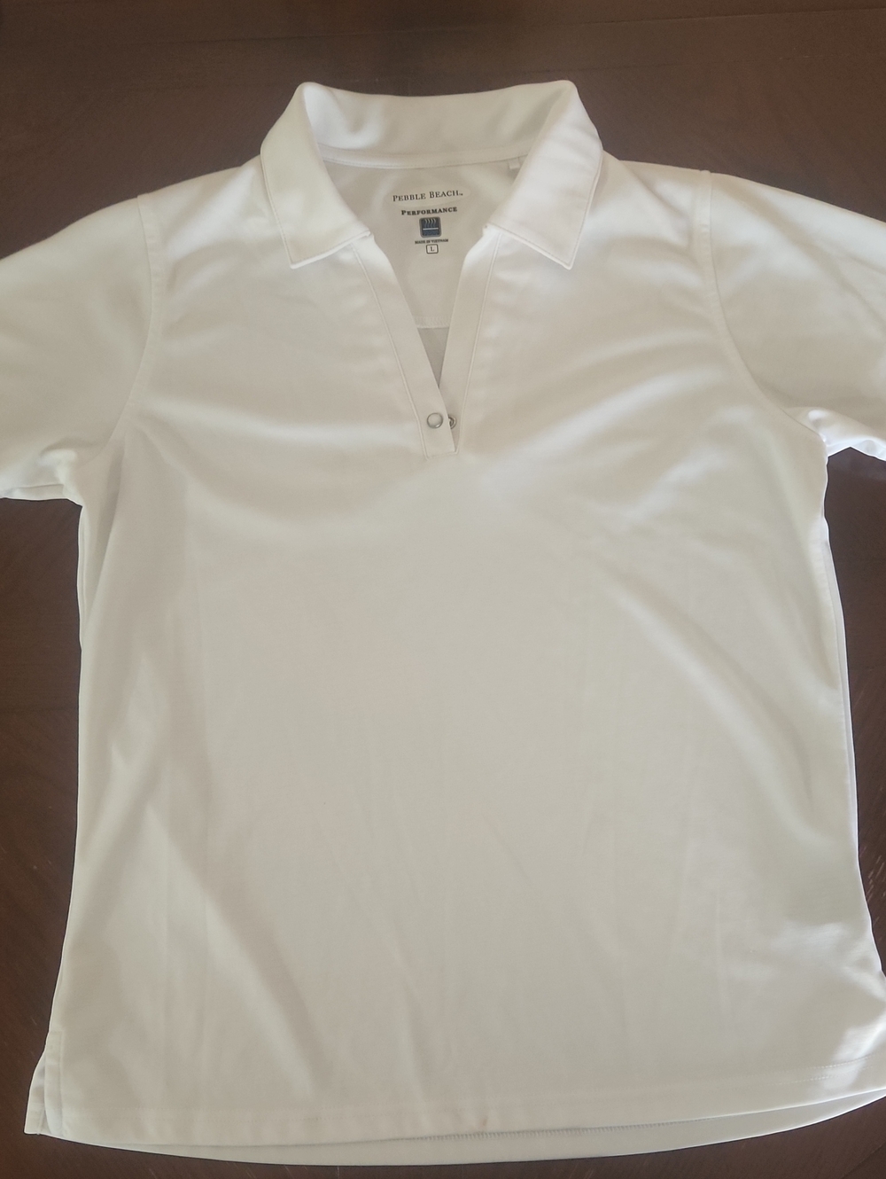 Pebble Beach White Performance Polo